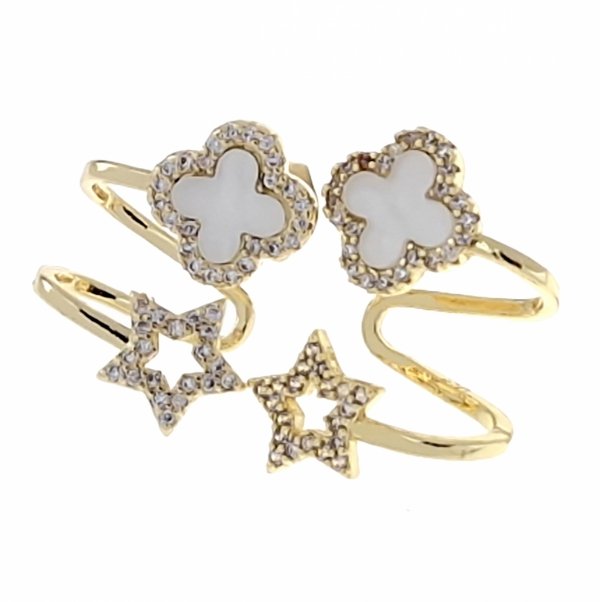 gold plated earrings with exclusive cubic zirconia