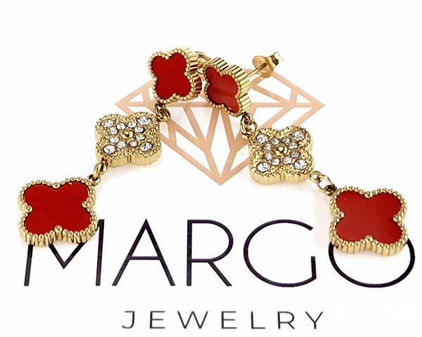 gold earrings made of stainless steel