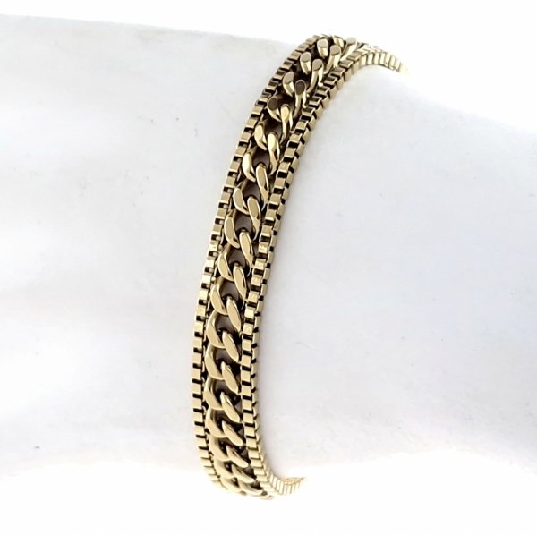 BRACELET GOLD CELEBRITY STAINLESS STEEL
