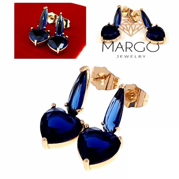 gold plated earrings with exclusive cubic zirconia
