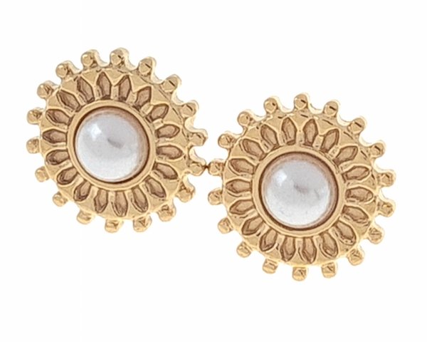 gold plated earrings with exclusive cubic zirconia