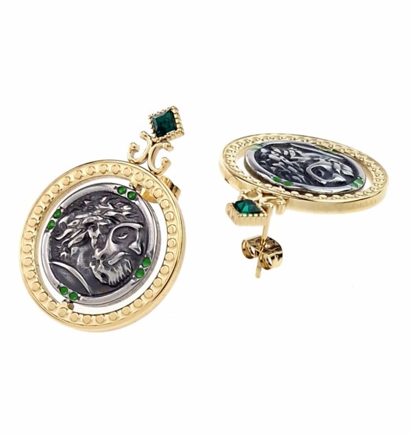 gold earrings made of stainless steel