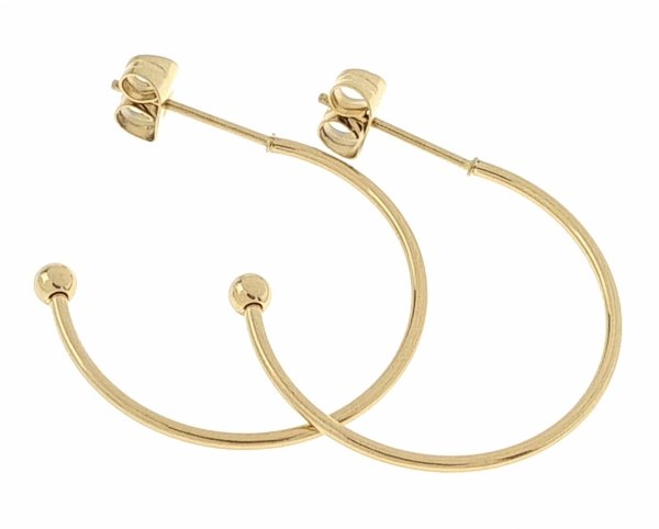 gold earrings made of stainless steel