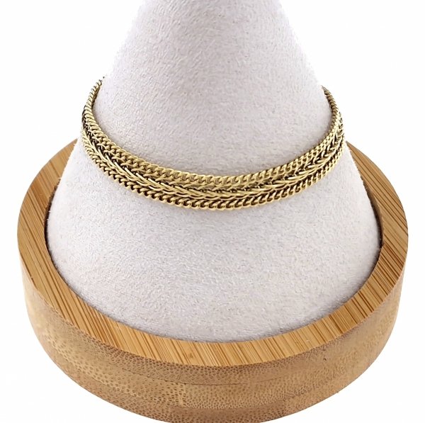 BRACELET GOLD CELEBRITY STAINLESS STEEL