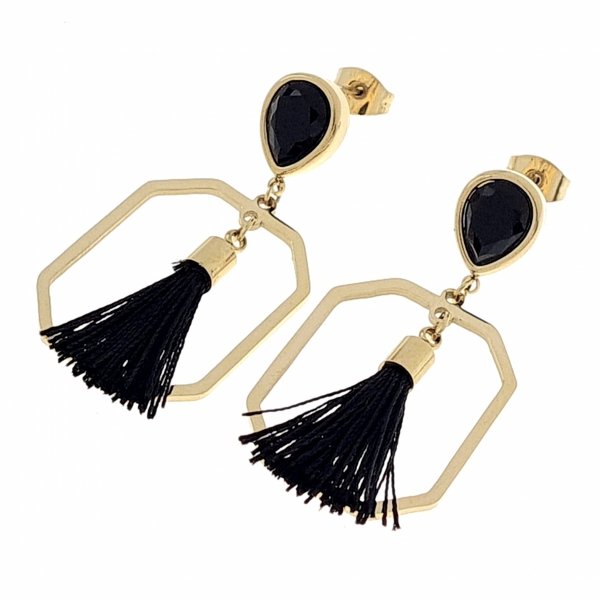 gold earrings made of stainless steel