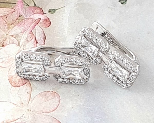 gold plated earrings with exclusive cubic zirconia