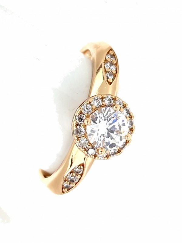 gold ring 18,60mm. gold-plated engagement xuping