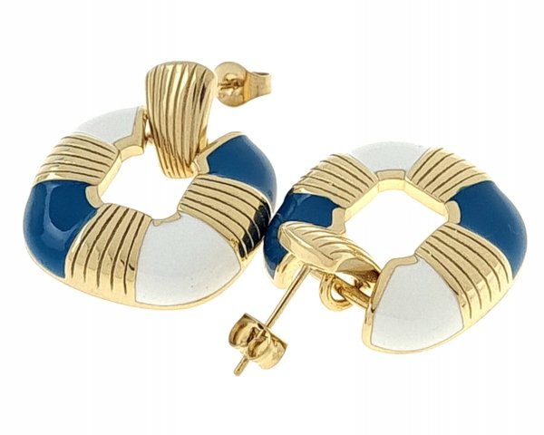 gold earrings made of stainless steel