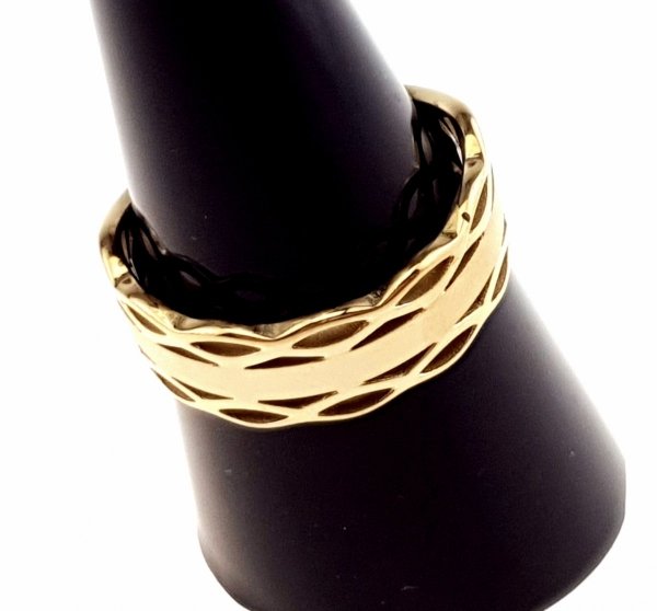 ring 18,30mm gold stainless steel