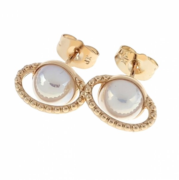 gold plated earrings with exclusive cubic zirconia
