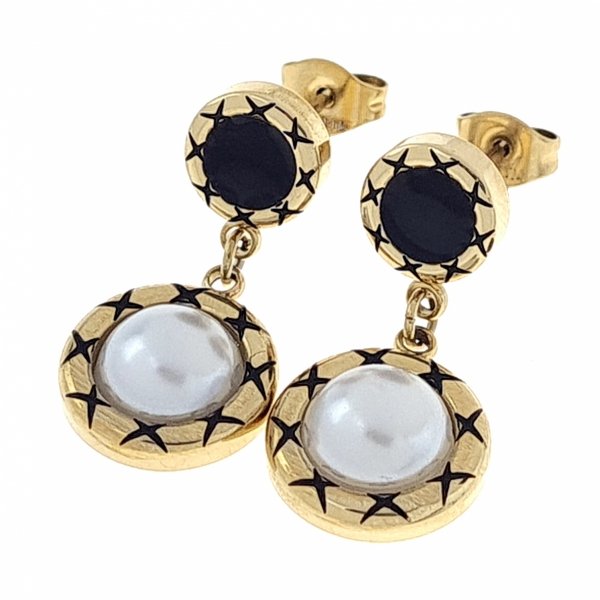 gold earrings made of stainless steel
