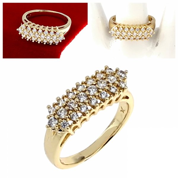 gold ring 18,60mm. gold-plated engagement xuping