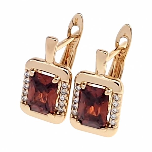 exclusive swarovski gold-plated earrings
