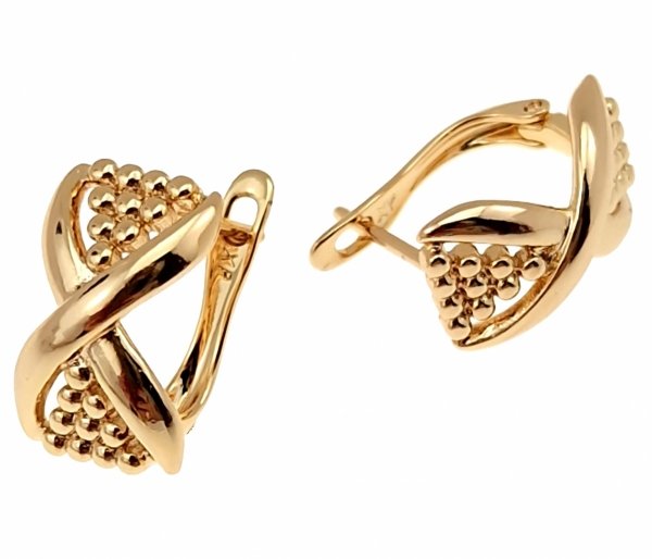 gold plated earrings with exclusive cubic zirconia