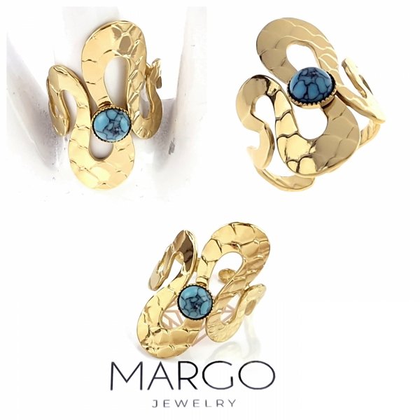 ring 18,30mm gold stainless steel