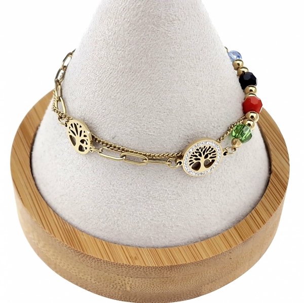 BRACELET GOLD CELEBRITY STAINLESS STEEL