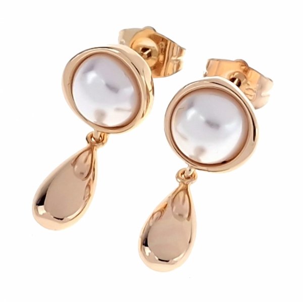 gold plated earrings with exclusive cubic zirconia