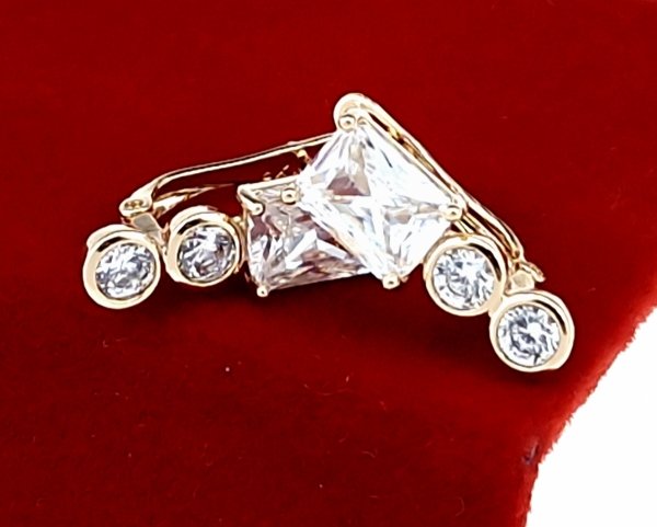 exclusive swarovski gold-plated earrings