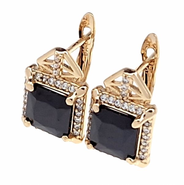 exclusive swarovski gold-plated earrings