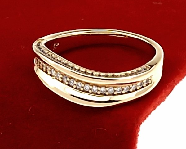 gold ring 18,60mm. gold-plated engagement xuping