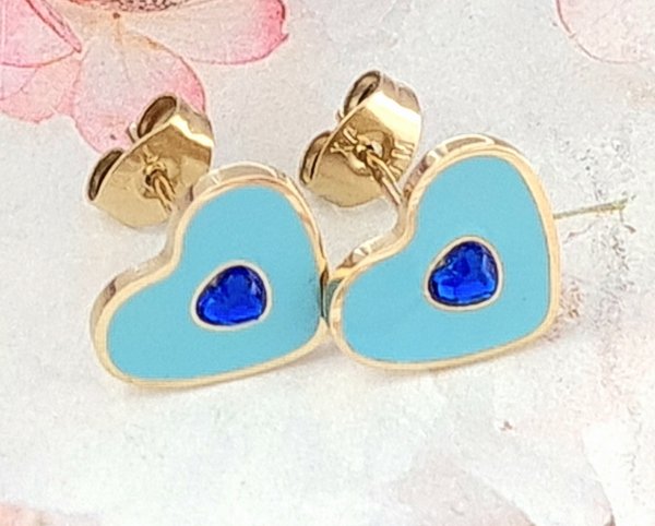 gold earrings made of stainless steel