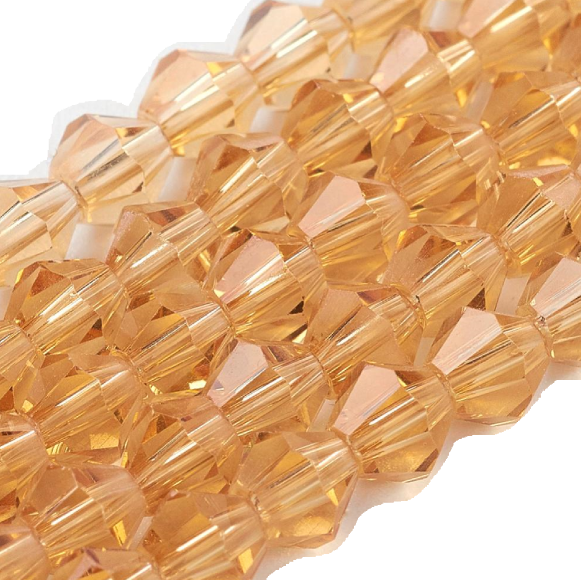 Glass beads faceted strands