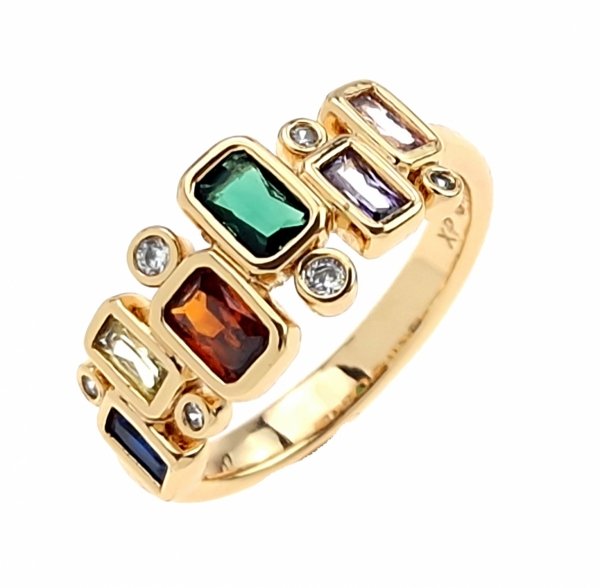 gold ring 18,60mm. gold-plated engagement xuping