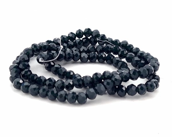 Glass beads faceted strands