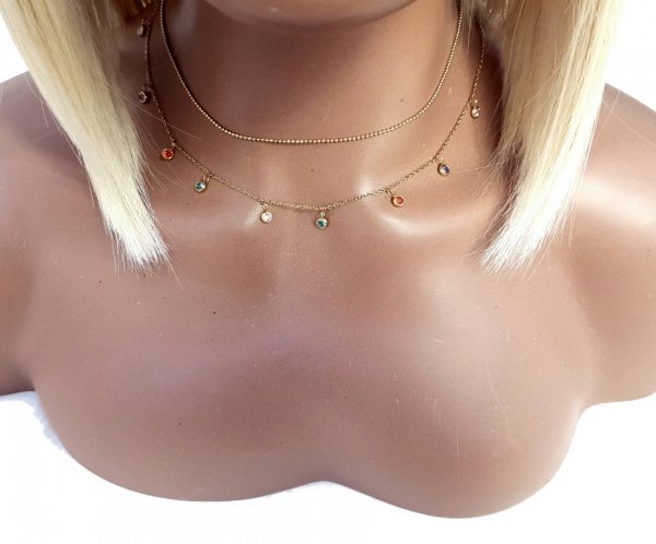 GOLD CHAIN NECKLACE celebrity STAINLESS STEEL