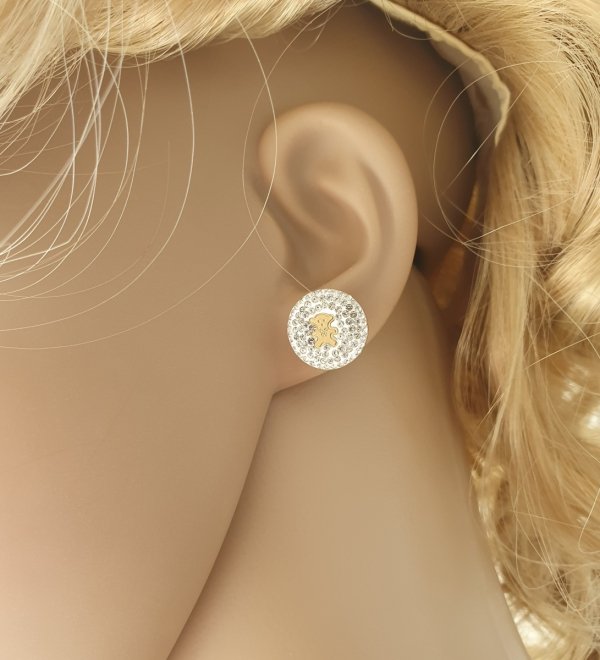 gold earrings made of stainless steel