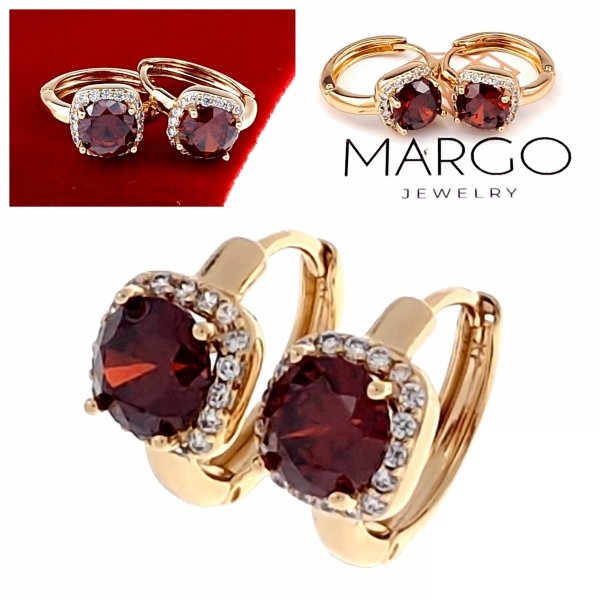 exclusive swarovski gold-plated earrings