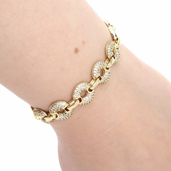 gold bracelet for a gold-plated leg