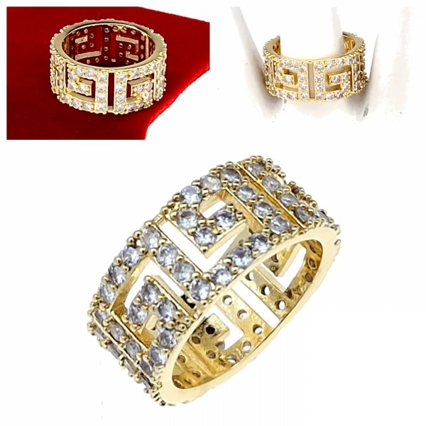 gold ring 18,60mm. gold-plated engagement xuping