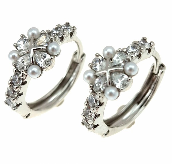 gold plated earrings with exclusive cubic zirconia