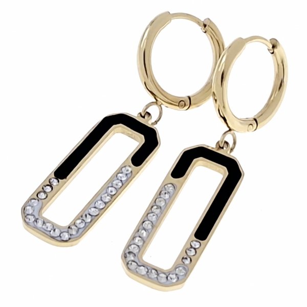 gold earrings made of stainless steel