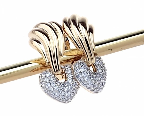 exclusive swarovski gold-plated earrings