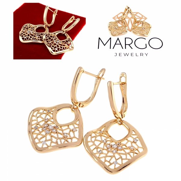 exclusive swarovski gold-plated earrings