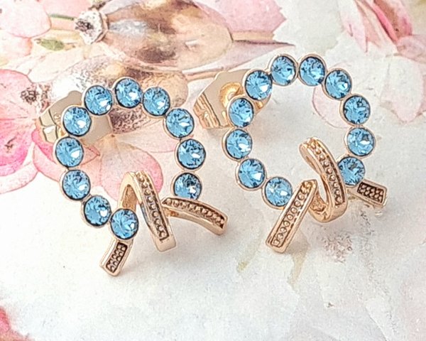 exclusive swarovski gold-plated earrings