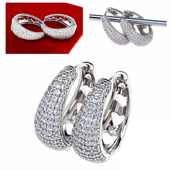 gold plated earrings with exclusive cubic zirconia