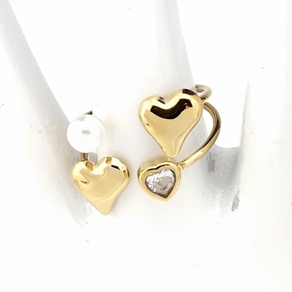 ring 18,30mm gold stainless steel