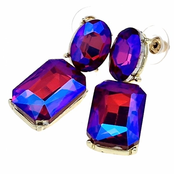gold plated earrings with exclusive cubic zirconia