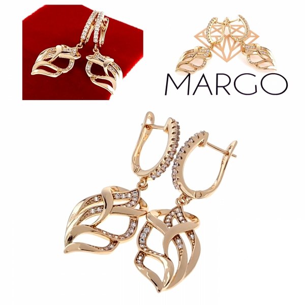 exclusive swarovski gold-plated earrings