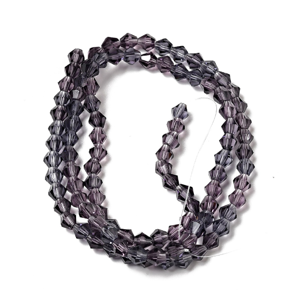 Glass beads faceted strands