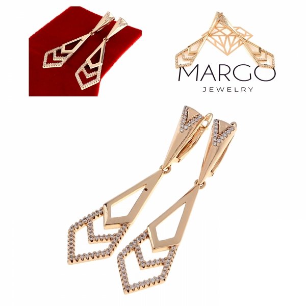 exclusive swarovski gold-plated earrings