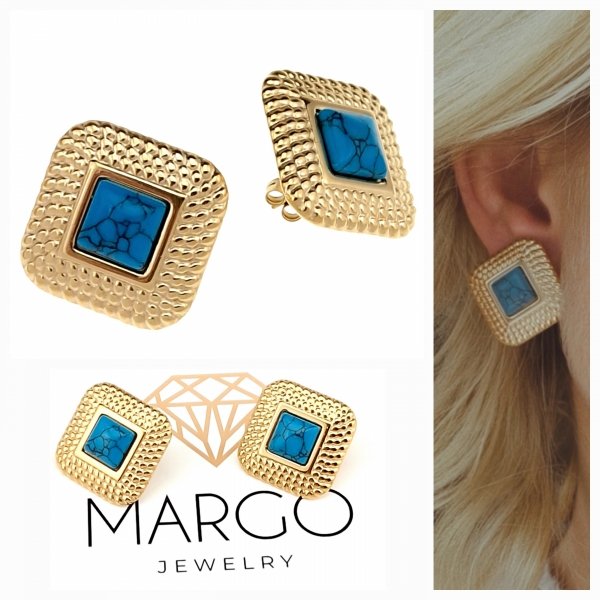 gold plated earrings with exclusive cubic zirconia
