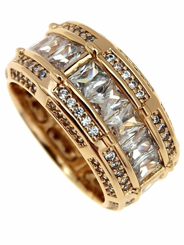 gold ring 18,60mm. gold-plated engagement xuping