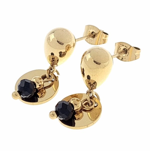 gold earrings made of stainless steel