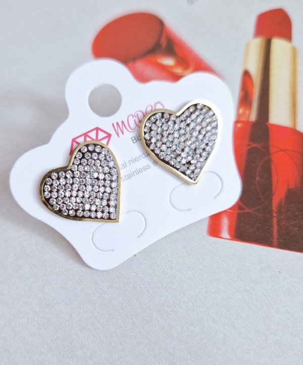 gold earrings made of stainless steel