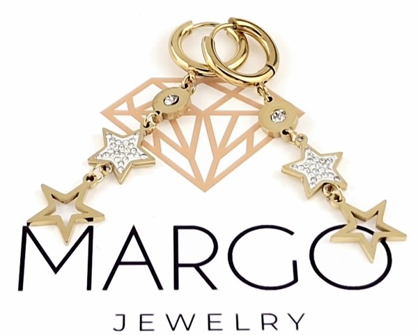 gold earrings made of stainless steel