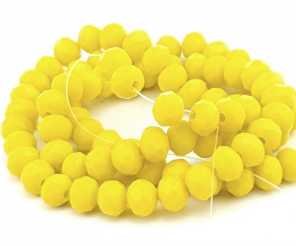 Glass beads faceted strands